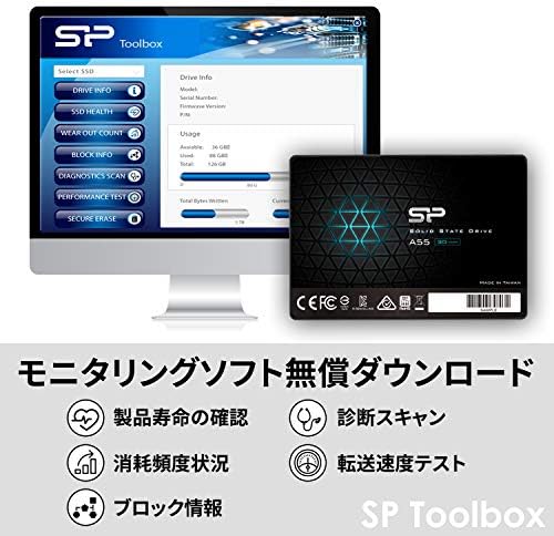 Amazon Co Jp Silicon Power Sp002tbss3a55s25 Ssd 2tb 3d Nand Sata3 6gb S 2 5 Inch 7mm Ps4 Certified Operation A55 Series Computers