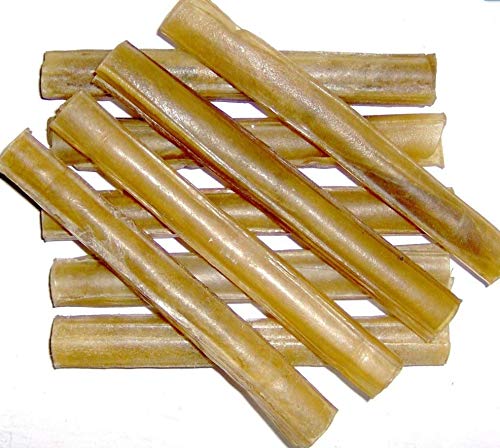Cigar Chews Thick 5" x 100 Natural Rawhide Dog Treats Pressed Rolls