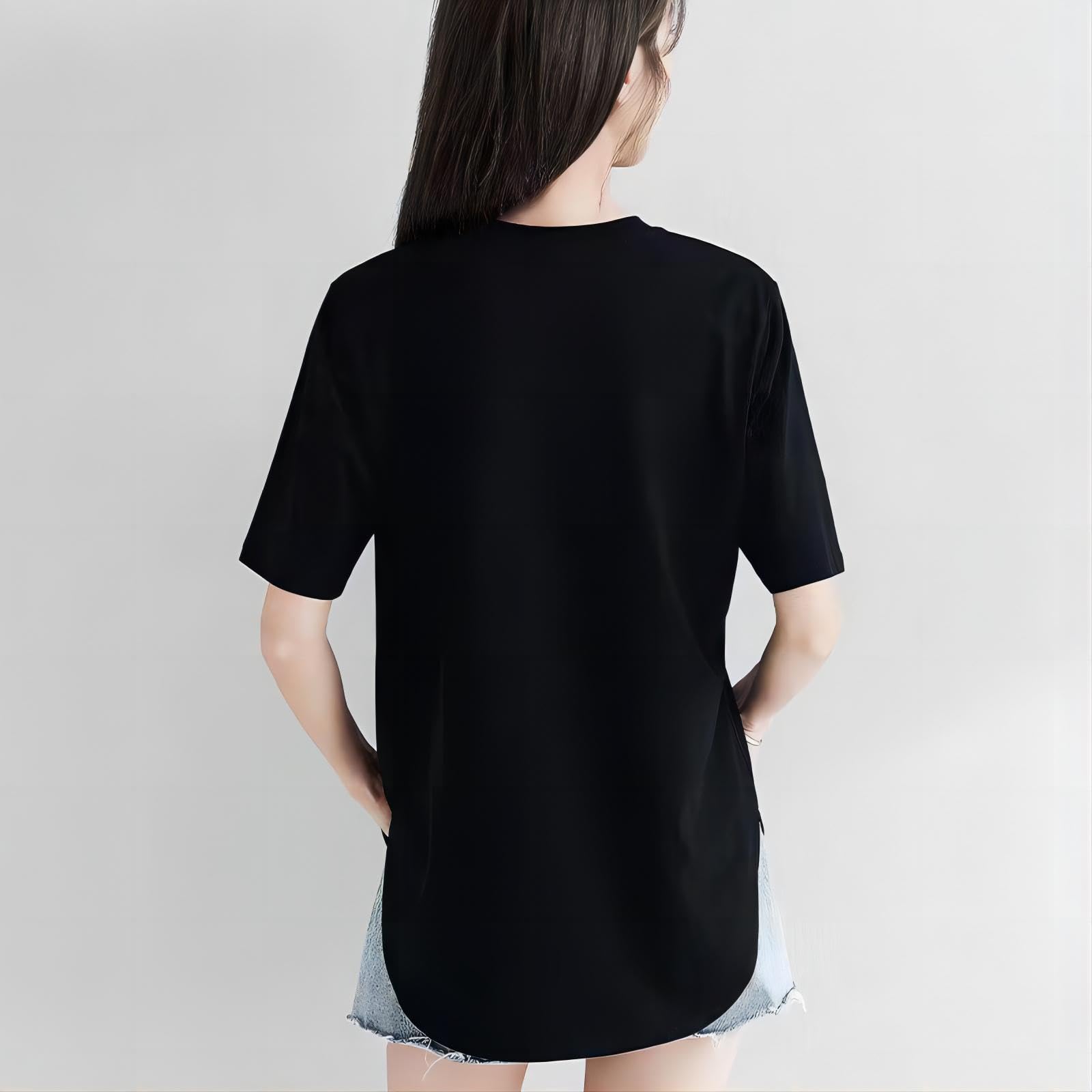 [Zleufirty] Tシャツ レディース 半袖 接触冷感 トップス 春 夏 ヨガ tシャツ トップス シンプル ロング丈 ストレッチ 吸水 速乾 消臭 体型カバー ゆったり スポーツウェア レディース おしゃれ