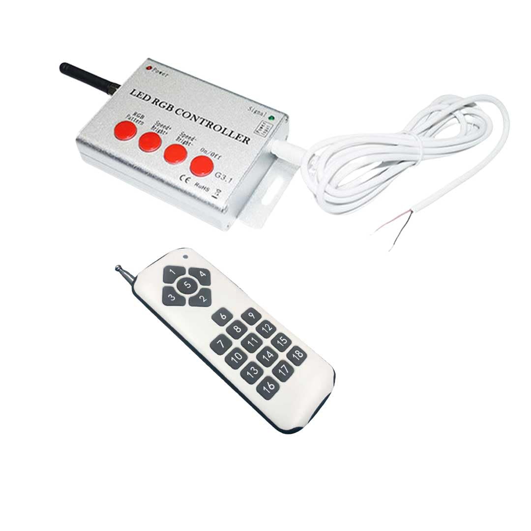 Genérico Focos Led para Piscina Mod-2 18w con Control modulador y mando IP8 12V (Necesario Modulador y Mando) (1 Foco + 1 Modulador + 1 Mando)