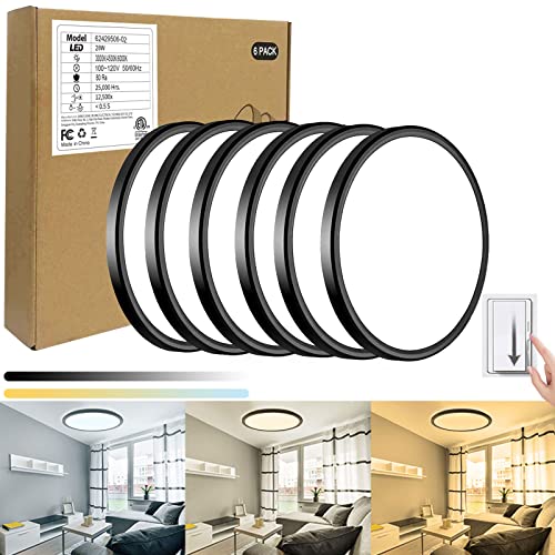 12 Inch Etl Flush Mount Ceiling Light, Dimmable Brightness, 28W 3200Lm Super Bright And Slim Ic Ceiling Light Fixture, 3000K/4500K/6000K 3 Colors Available Led Ceiling Light, No Delay #TOP1