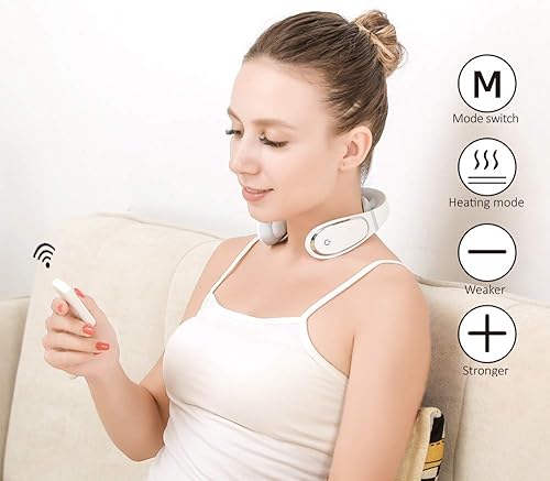 Miniatura 4 de Neckology - Masajeador de cuello inteligente con calor masajeador de cuello eléctrico para aliviar el dolor masajeador de cuello inalámbrico para