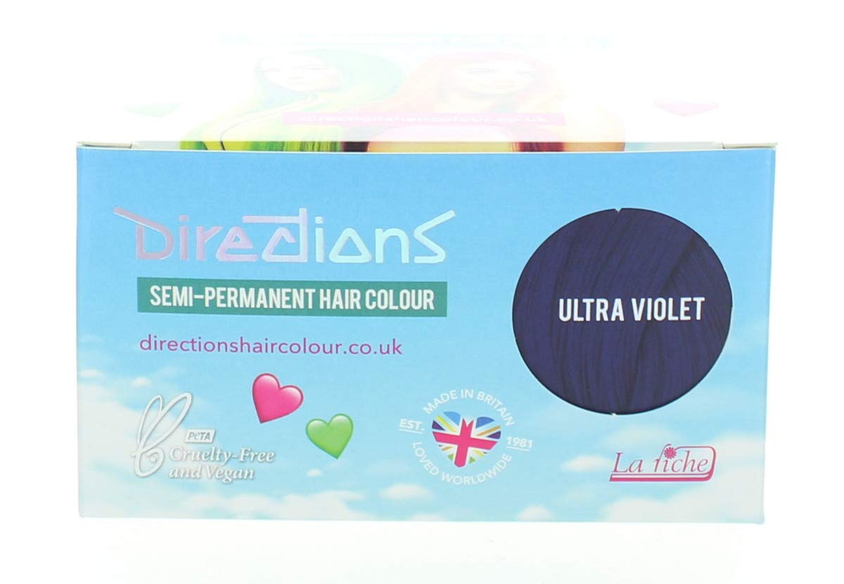 4 x La Riche Directions Semi-Perm Hair Colour Ultra Violet 4x 88ml