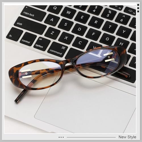 YMRFW Oval Blue Light Blocking Glasses for Women Retro 90s Glasses Computer TV Eyeglasses Anti Eyestrain — view 5