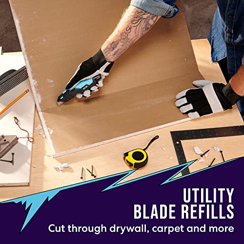 Zoid Utility Knife Trapezoid Blade Refill 5 Pack, Sharp Carbon Steel Holds Its Edge For At Home And Project Cutting, Box Cutting Blades #TOP2