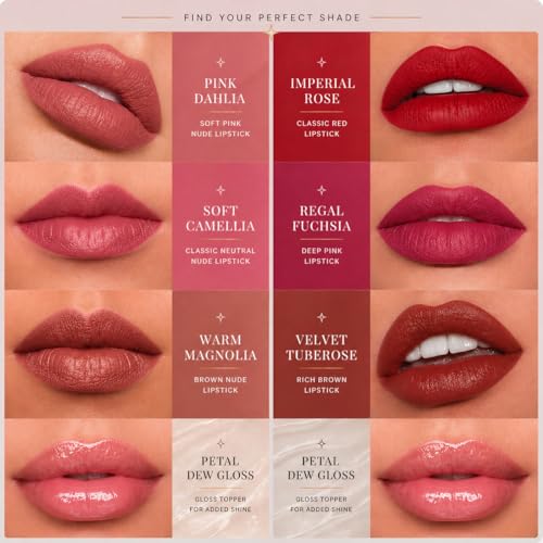 Image of Parul Garg Beauty Duo Collection 4-in-1 Bold & Nude Shades Liquid Lipstick Stack with Gloss | Matte, Transfer-Proof, Lightweight | Travel Friendly Stackable Lipsticks for Women | Made for Indian Skin Tones
