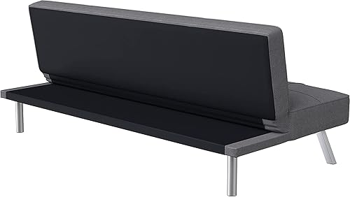 Miniatura 9 de Sofá cama plegable convertible, sofá cama de tela moderna, sofá reclinable con patas cromadas para sala de estar, dormitorio, apartamento, oficina,