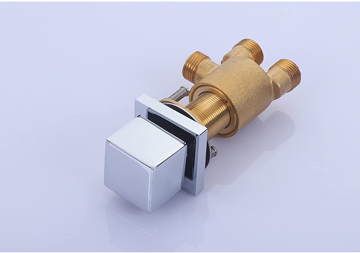 Rubinetto per vasca da bagno a cascata 4 fori rubinetti per vasca romana montaggio su ponte per vasca da bagno in ottone cromato rubinetto doccia set con doccia portatile e tubo doccia