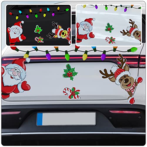Pegatinas navideñas para coches e imanes reflectantes para la nevera 5