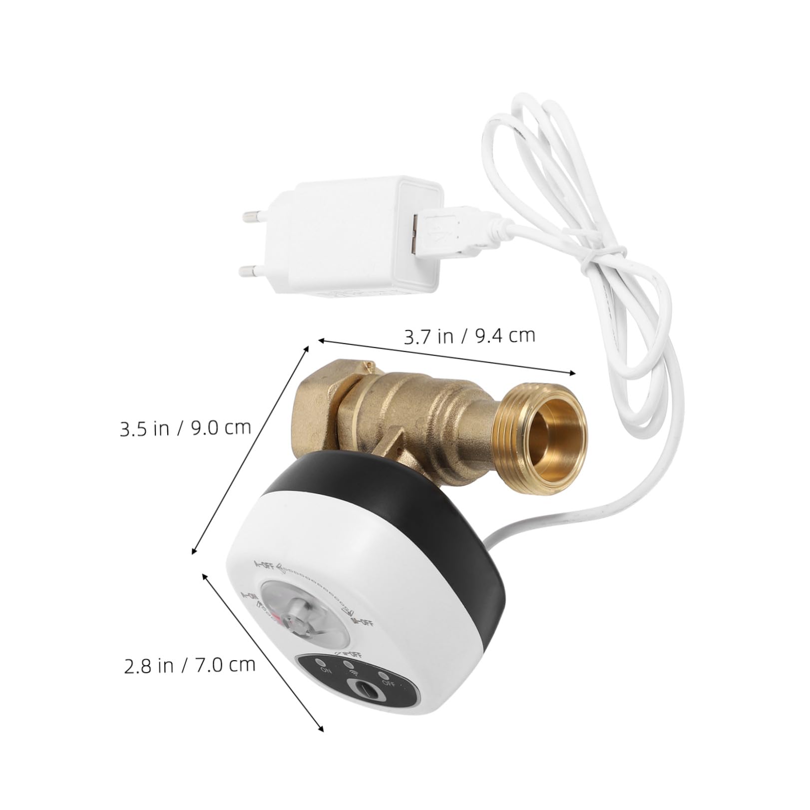 POPETPOP Válvula de Agua Inteligente Wifi Válvula de Cierre Automática con Temporizador y Alarma Fácil de Instalar en Material PC y Abs para Control del Agua en Sistemas de Riego