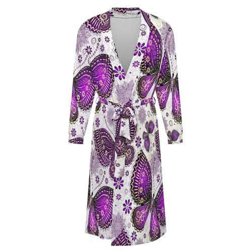 Unisex Short Kimono Wedding Sleepwear Robe, Party Dressing Gown Bathrobe S-XL4