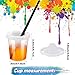 Tovmekdjn 12 Pack No Spill White Lid Paint Cups Spill Proof Paint Cups Reusable Paint Cups with Lids for Kids, School, Classroom
