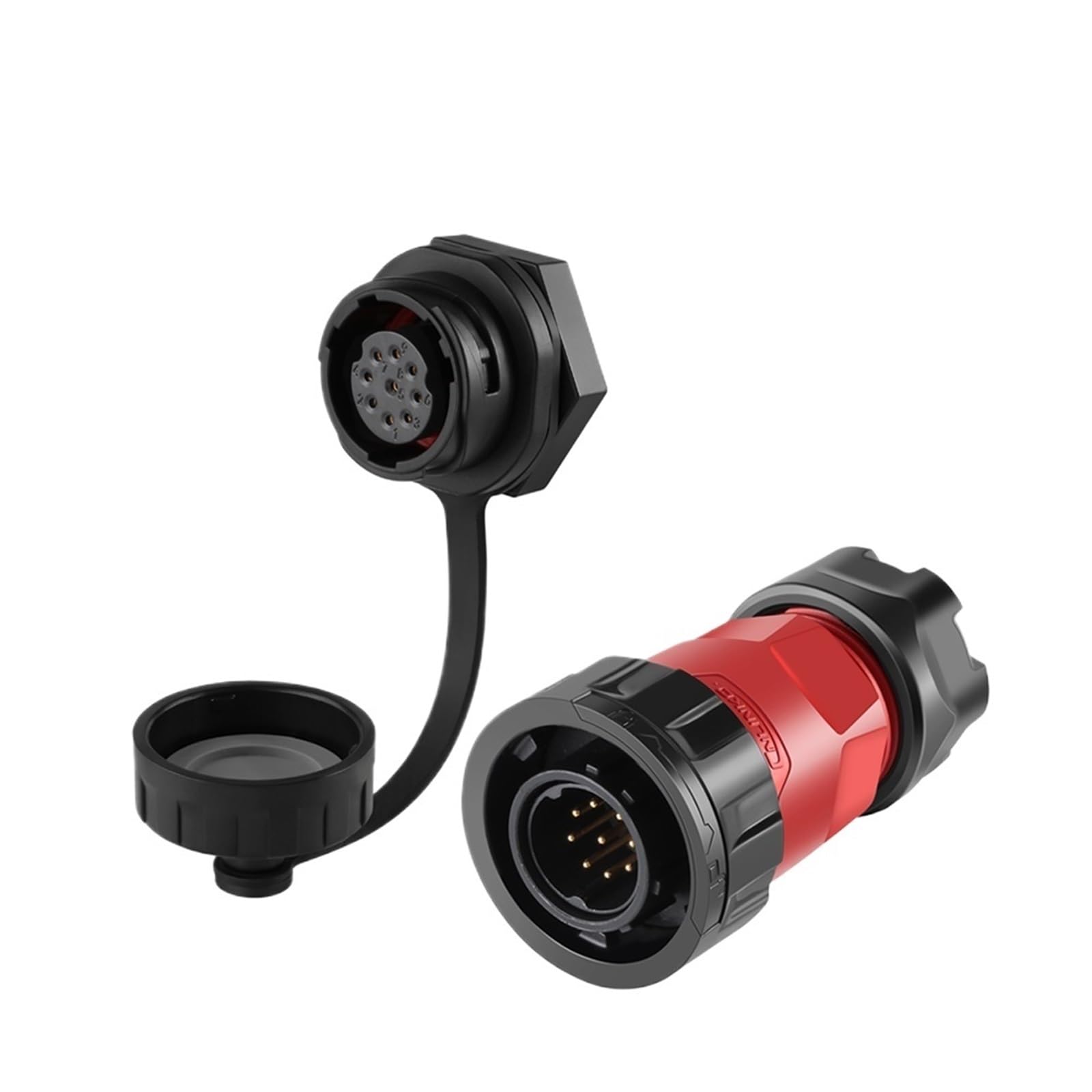 Conector Impermeable YM20 de Segunda generación IP68, Conector eléctrico Universal for Exteriores, terminales Soldadura for automoción(9 Pin Single-Hole)