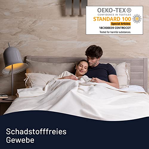 Imetec Scaldasonno Adapto, Maxi-Spann-Wärmeunterbett für Einzelbett, 195x90 cm, geringer Stromverbrauch, schnelle Erwärmung, indiv. Temperatur, hypoallergenes gestepptes Gewebe, Steuerung mit 6 Temp.