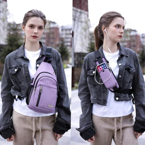 Image of JENAGREEN Sling Backpack Crossbody Sling Bag, Cross Bag Adjustable Travel Hiking Essentials Casual Daypack Multipurpose Chest Bag Purse for Women Men