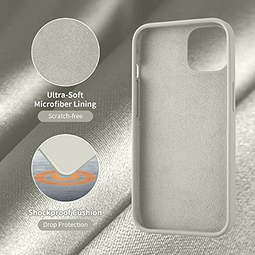 Image of Silicone Back Cover Case Compatible with iPhone 14 Plus (Beige)