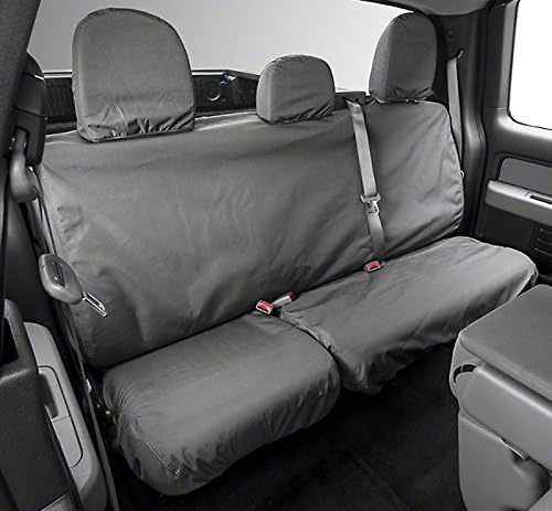 Covercraft Endura Waterproof SeatSaver Custom Seat Covers| Fits 2012-2021 Nissan Frontier Crew Cab | 2nd Row 40/60 Bench Seat, Grey