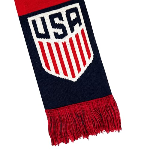 Icon Sports Officially Licensed U.S. Soccer Scarf, Premium Acrylic Reversible Striped Unisex Soccer Gear - image 3