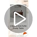 Image of COUCH CULTURE Glow 3618 Engineered Wood Study Table | Multi-Purpose Study Table | Computer Table for Students, Desk for Work from Home | 1 Year Warranty - Leon Teak
