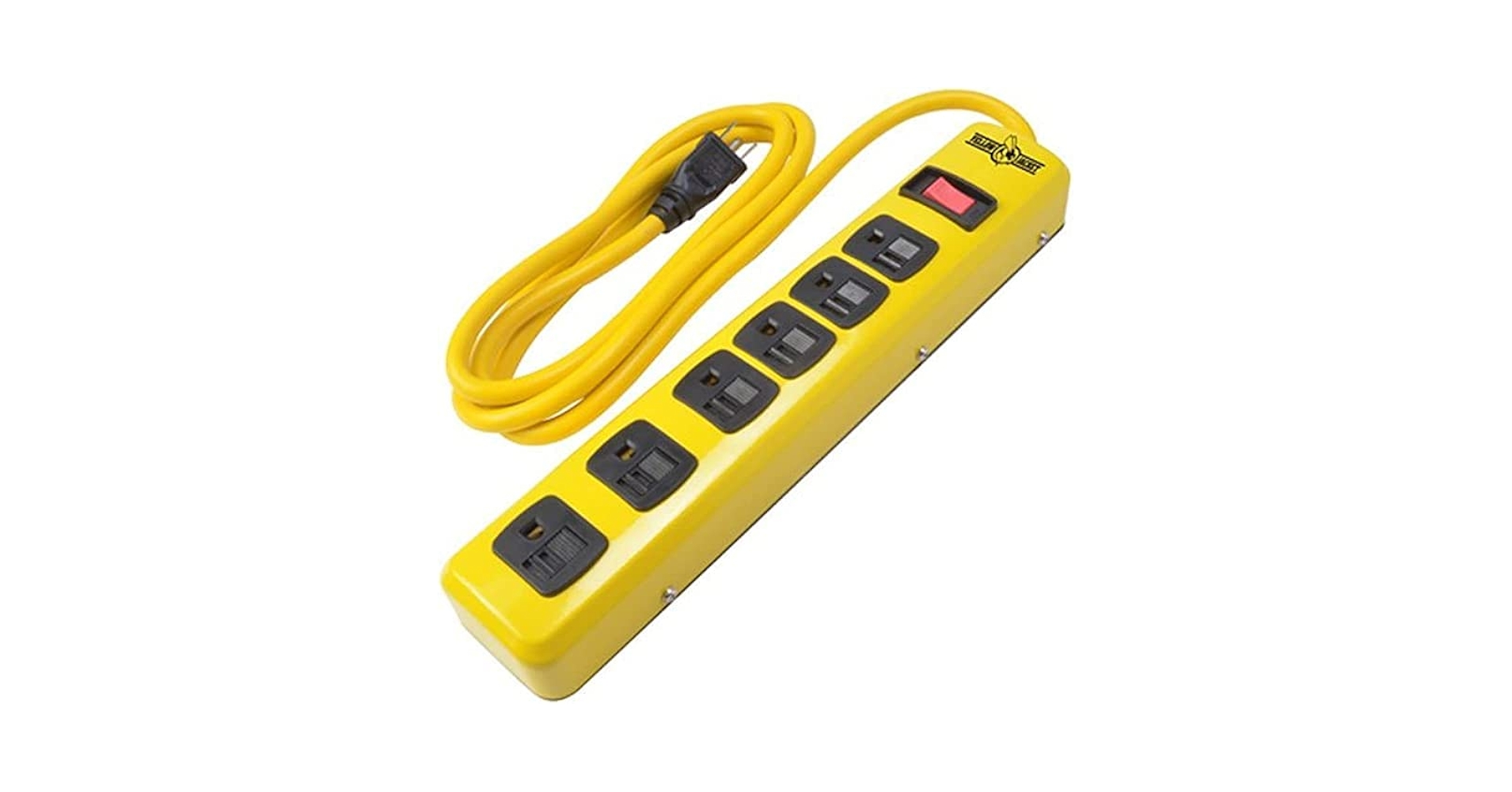 Amazon.com: 黃色夾克5139N 金屬電源線,附6 個插座和6 個腳線(三
