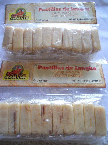 Lucia Pastillas De Langka - Chewy Milk Candy with Ripe Jackfruit - 2 X 4.94 Oz