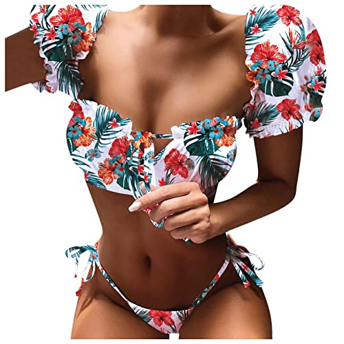 Swimsuit Women Filled Solid Color Swimsuit Bikini Women's Swimwear Set Beachwear Two Piece Swimwears Tankinis Set Mint Green #TOP12