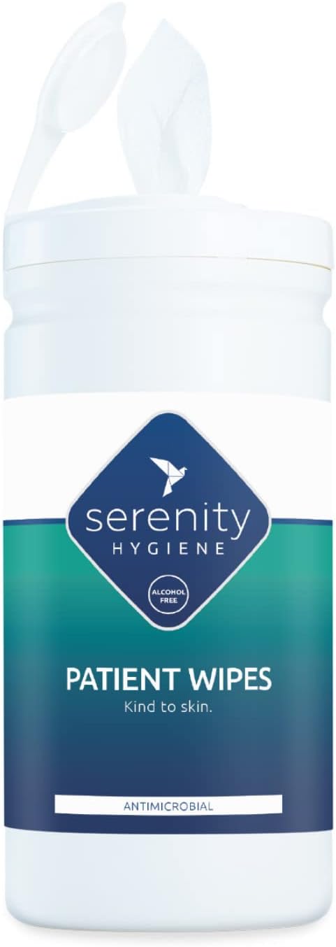 Serenity Hygiene Antimicrobial Patient Wipes, Alcohol Free Unscented, 150 Large Wipes, UK Made - Image 3