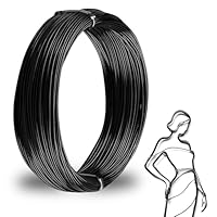 ZDLSDL Basteldraht 1mm,Schwarz Basteldraht ø1mm x 50m,Aludraht 1mm Aluminiumdraht,Draht zum Basteln, ideal für Schmuckherstellung,Bindedraht und Modellierdraht.(1.0mm50M-Black)