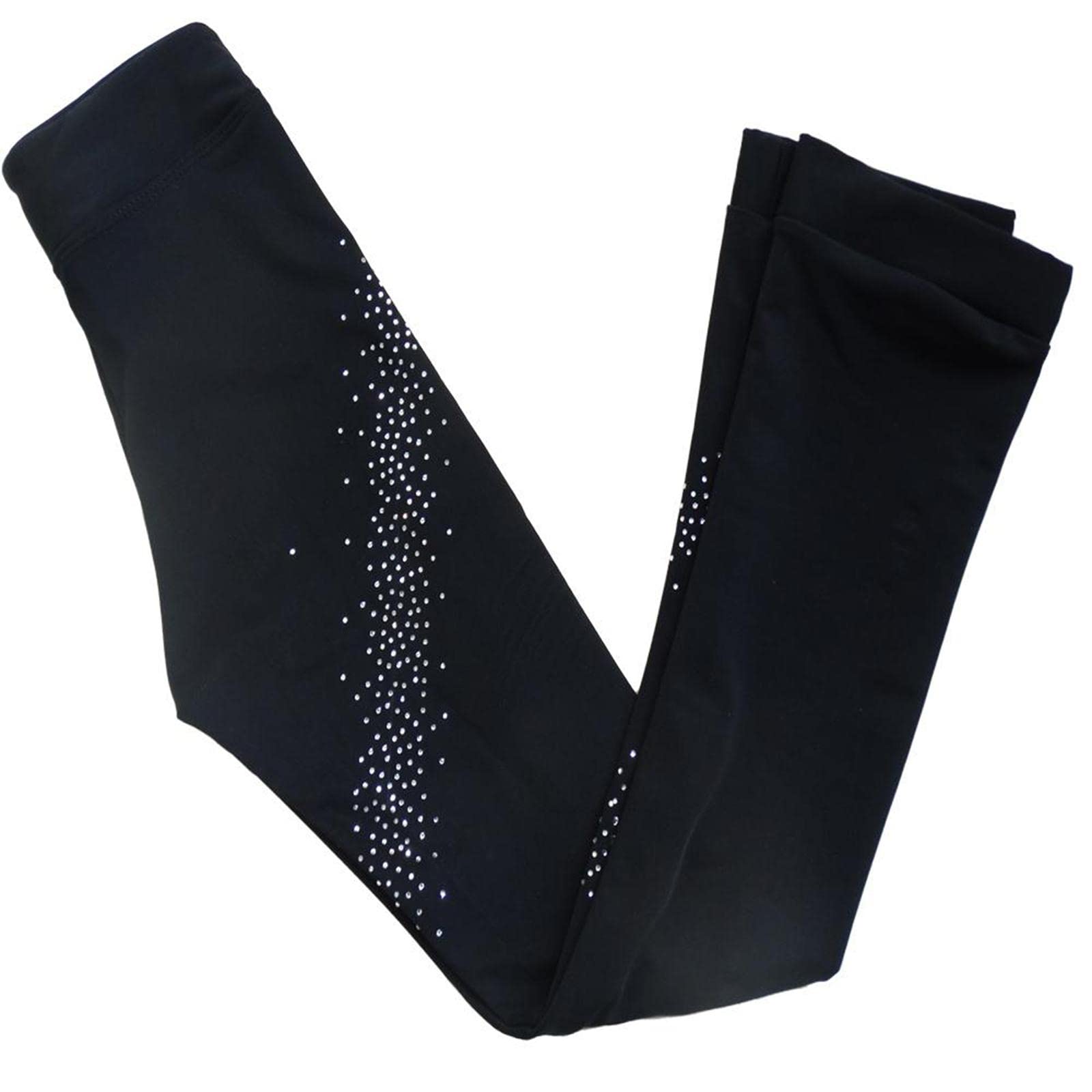 Completo Abbigliamento Pattinaggio Artistico Tuta Giacca Pantaloni Spandex Elasticizzato Decorazioni Brillanti Ideale per Ragazze Donne