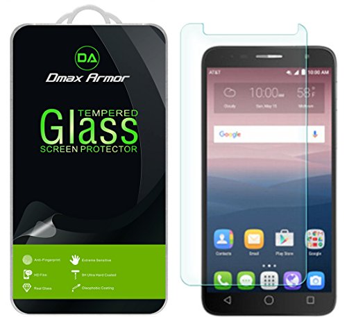 Dmax Armor [2-Pack] for Alcatel Onetouch Allura Screen Protector, [Tempered Glass] 0.3mm 9H Hardness, Anti-Scratch, Anti-Fingerprint, Bubble Free, Ultra-Clear