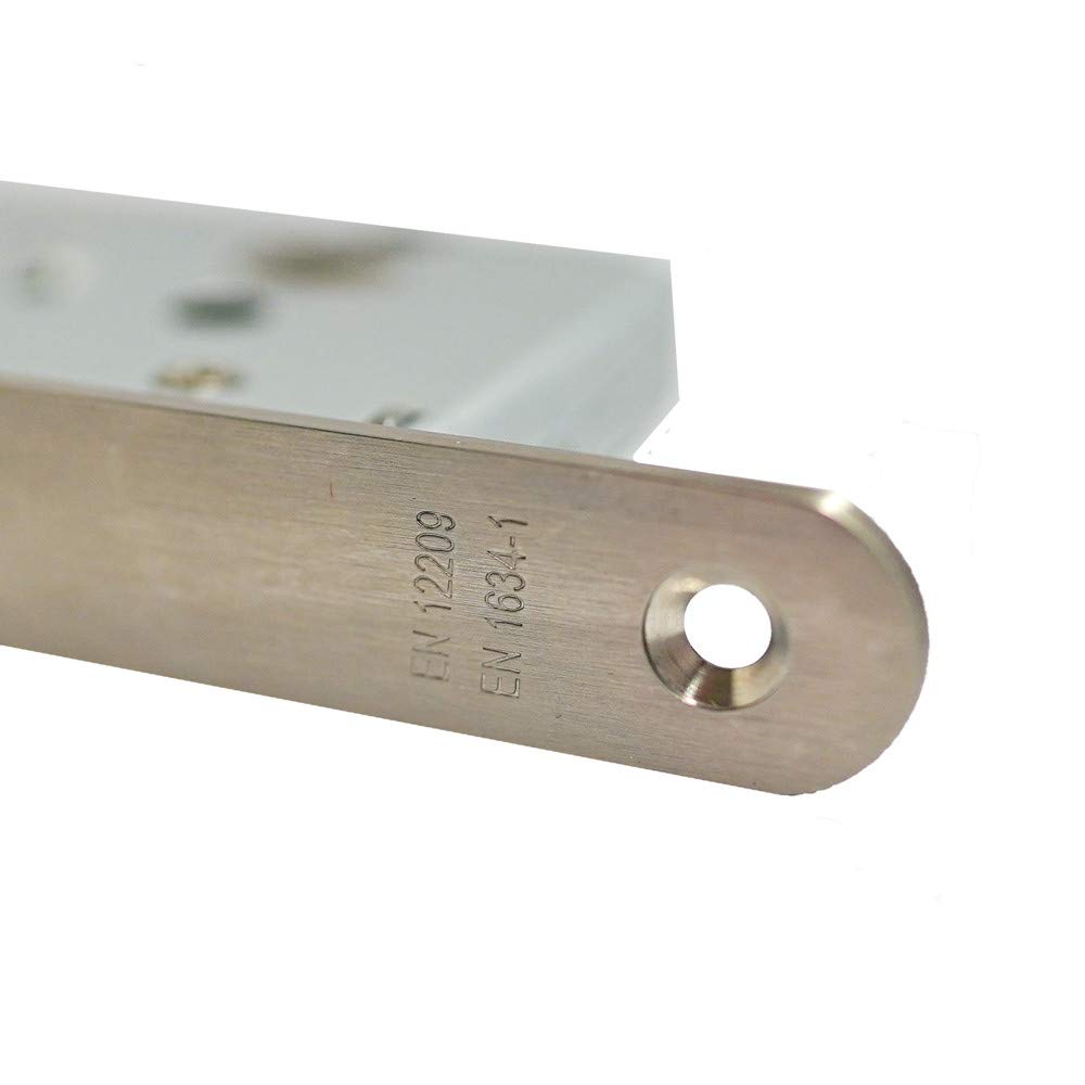 FELGNER Einsteckschloss für Bad & WC | ideales Schloss für Badezimmer-Türen | WC-Türschloss Badtürschloss Schlosskasten mit Dornmaß 55mm und Entfernung 72mm | Din links und rechts - Nuss 8mm