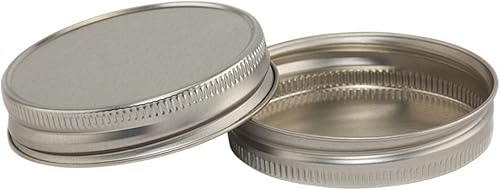 North Mountain Supply Tapas de metal de una pieza de boca regular sin forro, parte superior plana, paquete de 12 unidades, color dorado