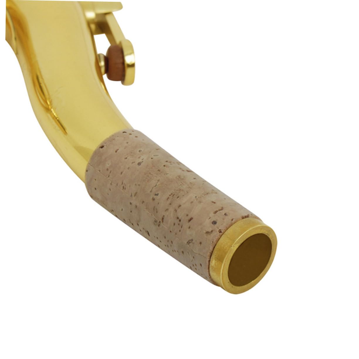 Abaodam Manico Curvo in Ottone Placcato in Argento per Sassofono Tenore Sostituzione del Manico per Sax Parte di Ricambio per Sassofono in Sib