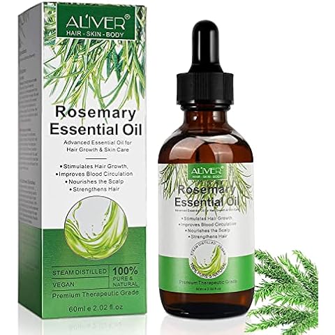 Valleylux Rosemary Oil for Hair Growth, 100% Natural Hair Growth Thinning and Loss Treatments - Repair Damaged Protects Stimulates Follicles, Women&Men 60ml Cover