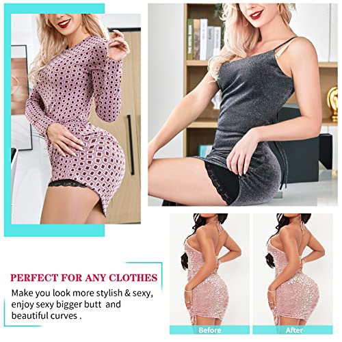 Loday Womens Butt Lifter Padded Lace Panties Seamless Hip Enahncer Body Shaper Boyshort Underwear (Black, L) #TOP2