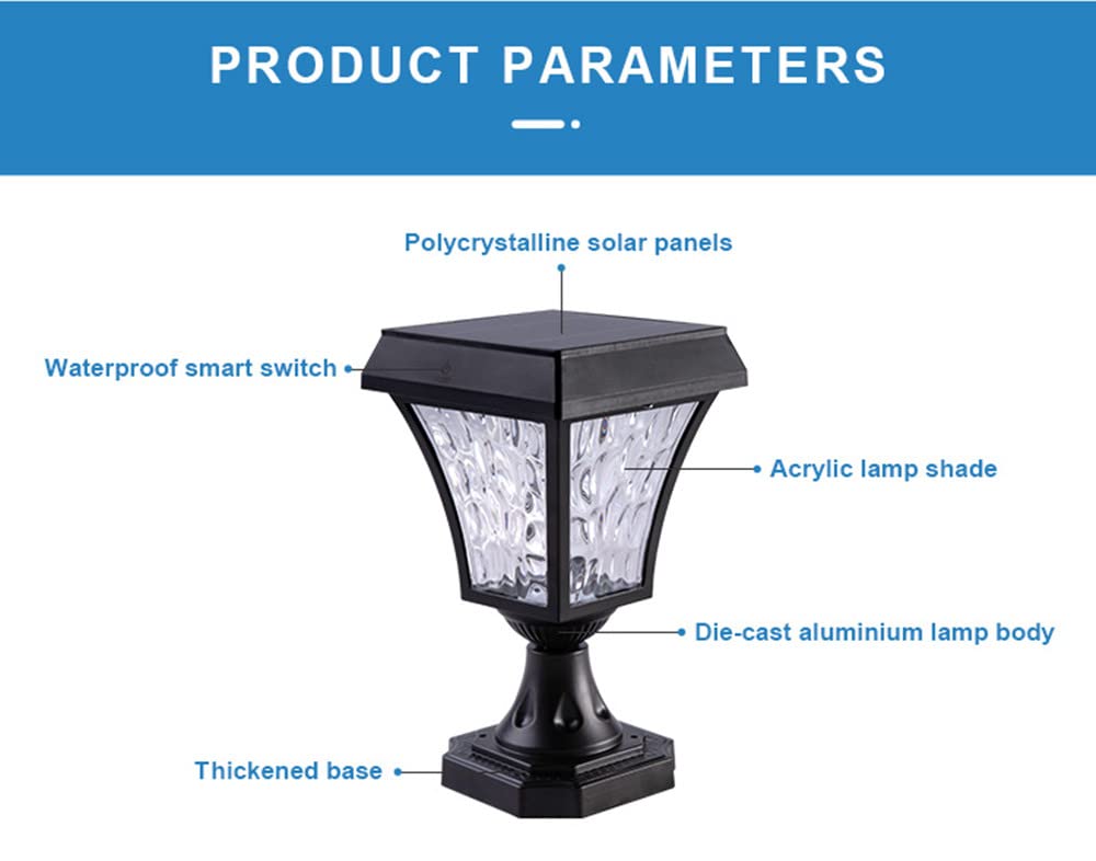 Panel Słoneczny Led Lampa podłogowa Dekoracja Ogrodu Zewnętrzna Lampa Ścienna Stacja Słoneczna Wodoodporna Przełącznik Dotykowy Światła Słoneczne (białe światło)