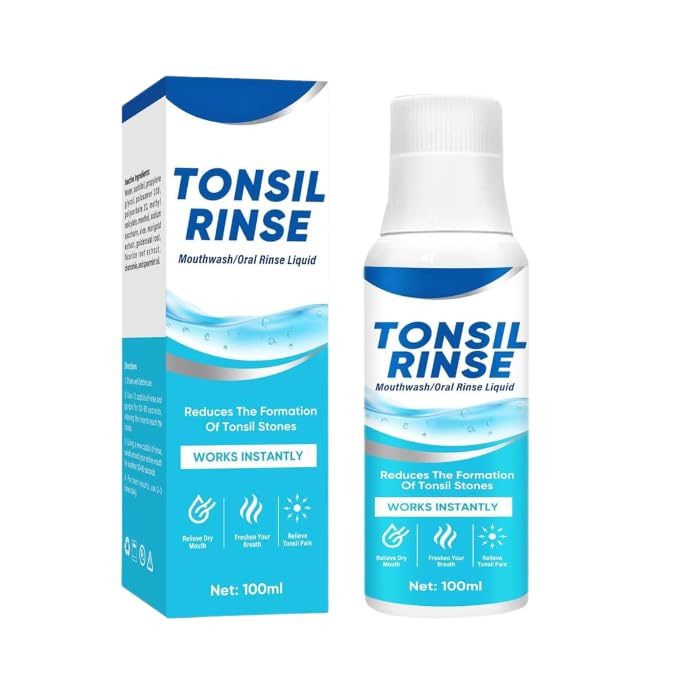 Tonsil Stone Remover 100mL Tonsil Stone Mouthwash Gentle Mouthwash for Bad Breath Alcohol-Free Natural Formula Mouth Wash for Daily Oral Care Dry Mouth Relief Travel-Friendly Oral Rinse