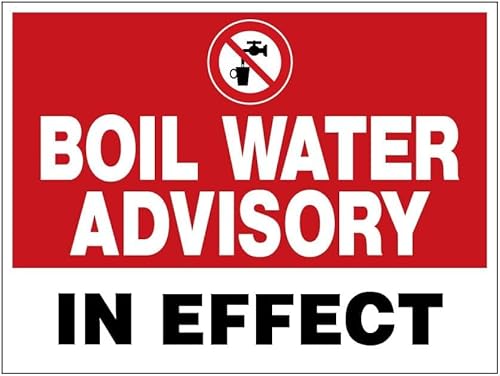 Yard Sign - Boil Water Advisory (Z274) Metal Tin Signs Safety Caution for Indoor or Outdoor 8x12 Inch