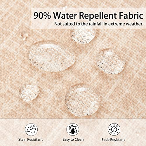 Magpie Fabrics Patio Bench Cushion 42"X18", Indoor/Outdoor Non-Slip Water Resistant Long Seat Pads, Tufted Loveseat Cushion For Swing, Settee, Window, Garden, Wicker, Front Porch (Beige Textured) #TOP4