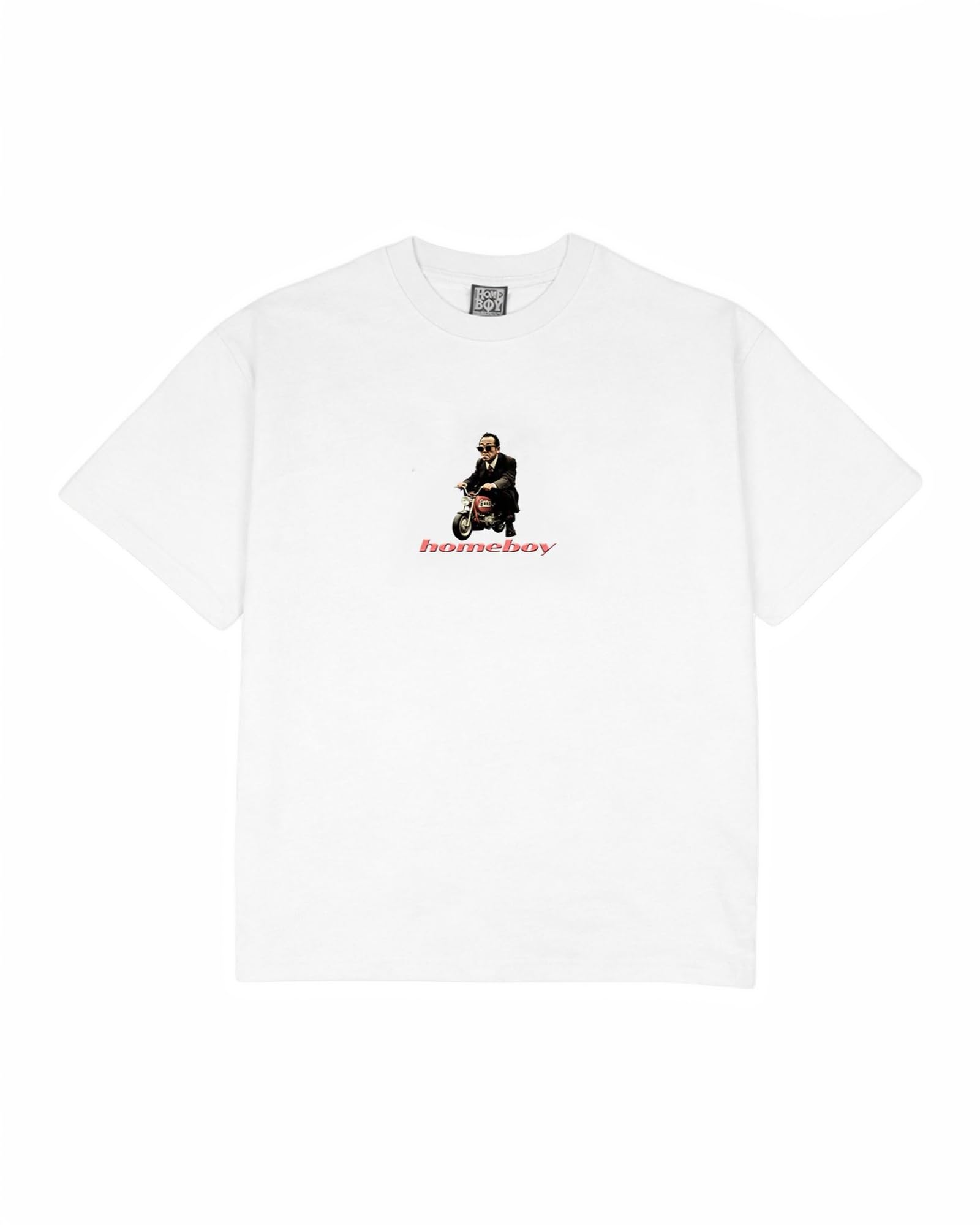 Homeboy Unisex Moped T-Shirt, White, XXS