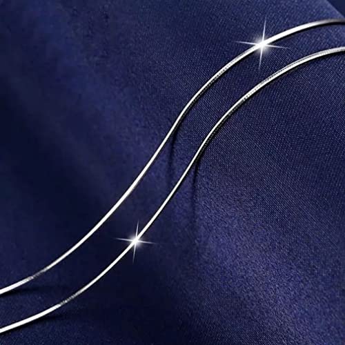 Collier argenté S925 pour femme avec une maille serpent élégante pour pendentifs