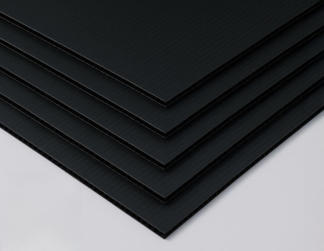Correx Polypropylene Sheets, 2mm Black, 2400x1200mm, Pack of 10