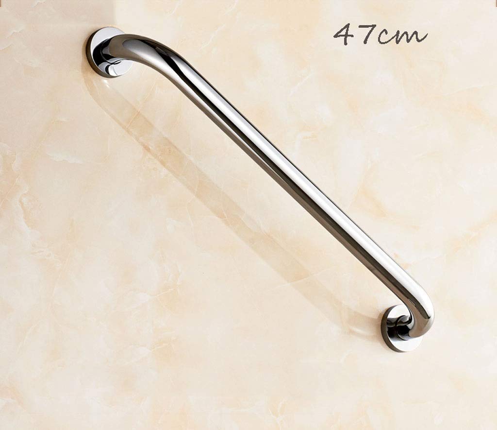 Maniglione, barra di sicurezza per disabili per la casa, bagno, corrimano in rame a parete, con maniglia antiscivolo per corrimano, barra di supporto per anziani disabili/47 cm