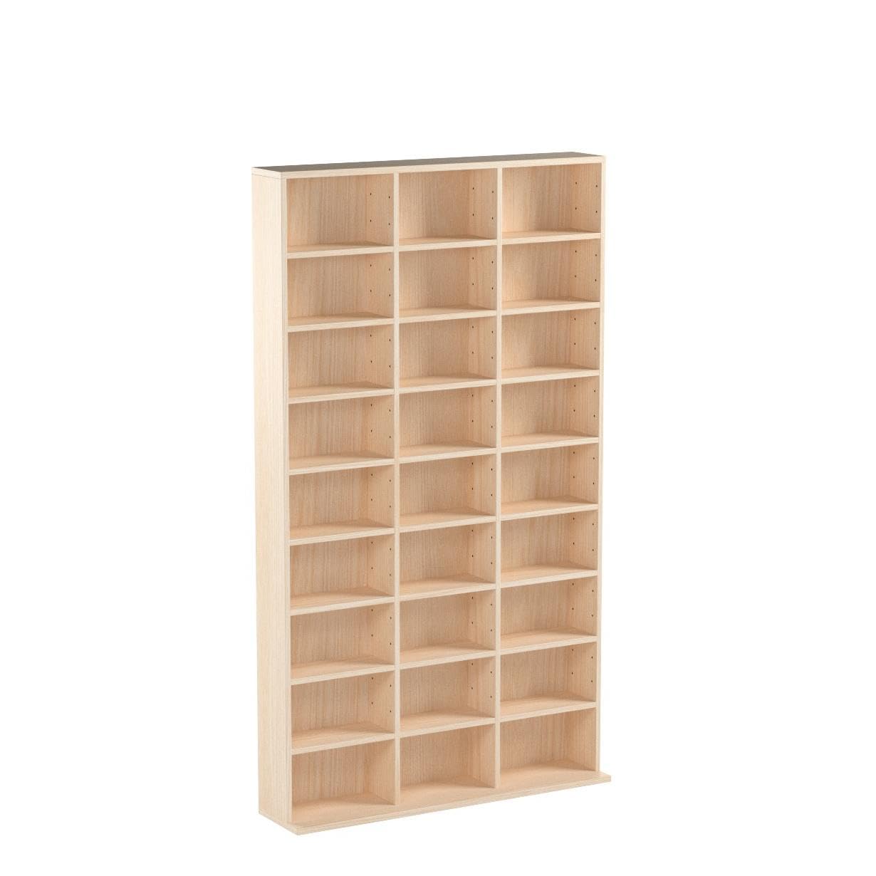 tectake® Étagère Bibliothèque Étagère Rangement CD/DVD pour 1080 CDs - 180x102x23,5 cm Meuble de Rangement Moderne pour Rangement Bureau, Salon, Chambre, Etagere Rangement Meubles de Salon