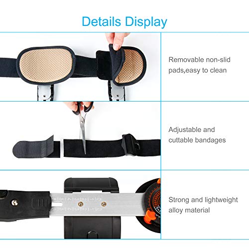 Reaqer Hinged Knee Rom Brace Patella Brace Orthosis Knee Orthoses Adjustable Knee Support Leg Support Suitable For Knee Injury Recovery,Postoperative Rehabilitation Of Arthritis Or Fracture #TOP7