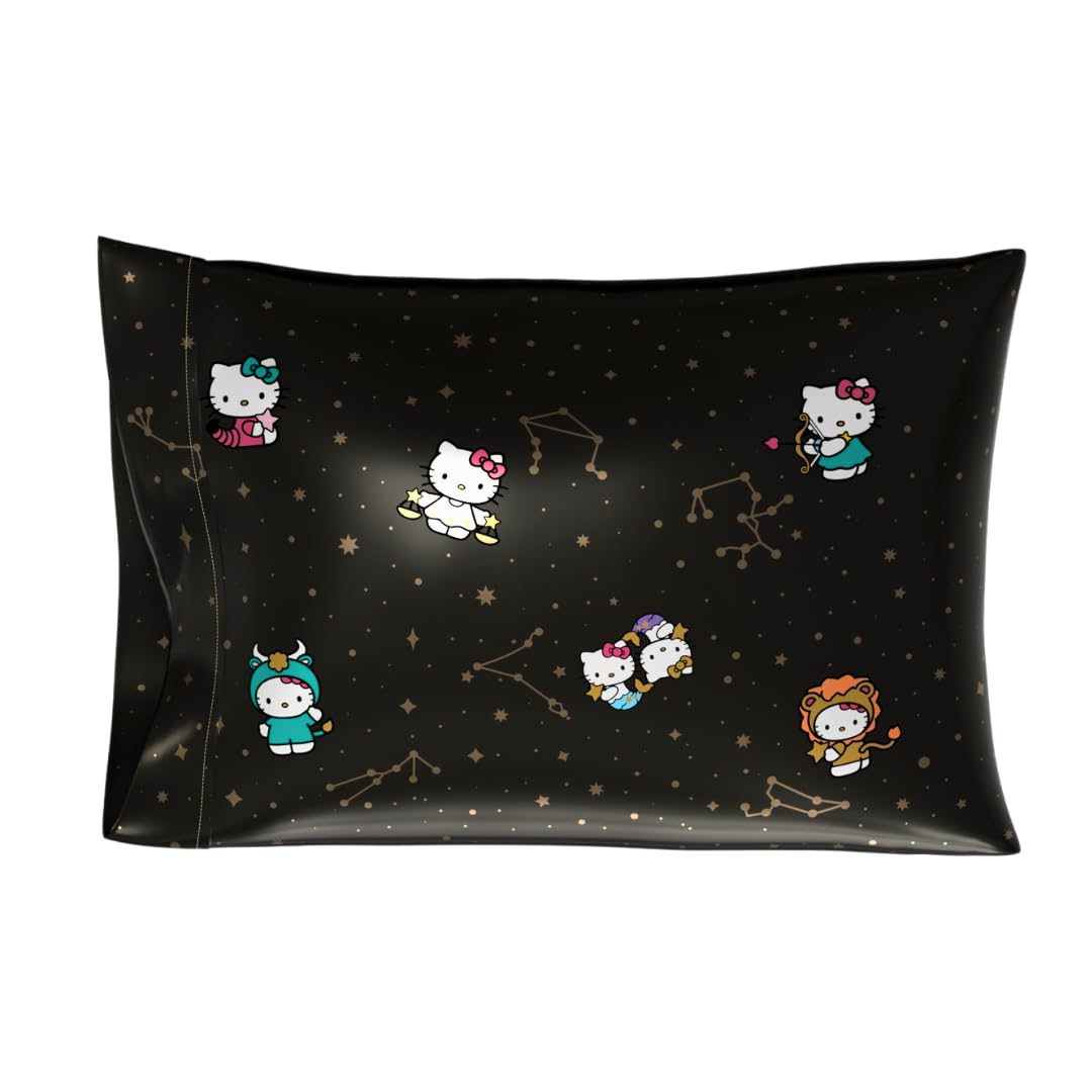 Taie en satin Hello Kitty anti-friction cheveux et peau 50x76