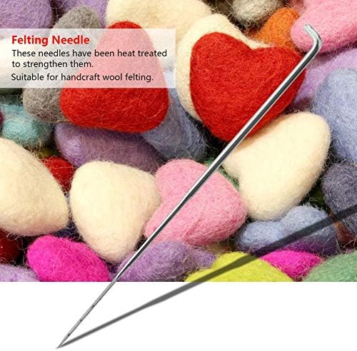 100Pcs felted needle Felting Needles Kits DIY Wool PIN Felting Tools Set felt needle starter kit Handmade Handcraft Tool Accessories (Aguja fina)