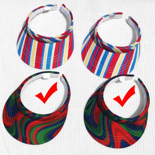 Image of 2 Pack Visor Women Men Sun Hat Clip On Visors Adjustable Sport Wide Brim Cap