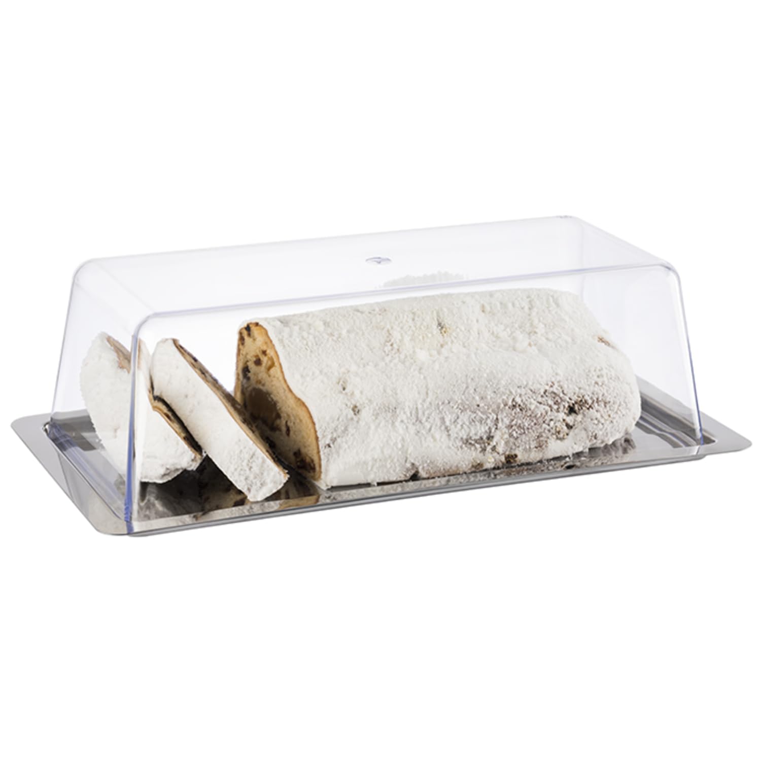 APS 64 Finesse - Vassoio in acciaio INOX con coperchio, 34 x 16,5 x 10cm
