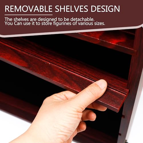 Image of 18*24 Large Shadow Box Frame with Removable Shelves,Shadow Boxes Display Cases for Small collectables,Deep Memory Box Display Case Trinket Shelf for Collection,Coins,Miniatures Figures,Red
